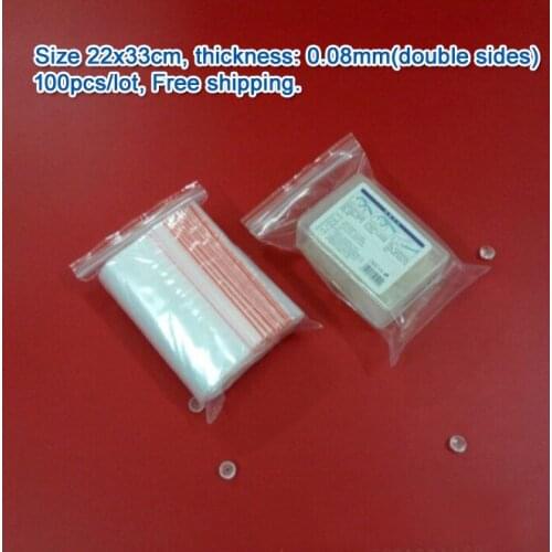 100pcs double sizes thickness 0.08mm Transparent PE Zip Lock jewelry Packaging bags, 22*33cm clear plastic bags for gift storage