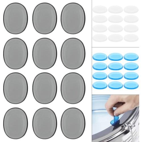 12pcs/set Drum Mute Pads Transparent Silicone Jazz Snare Drum Muffler 3 Colors Optional