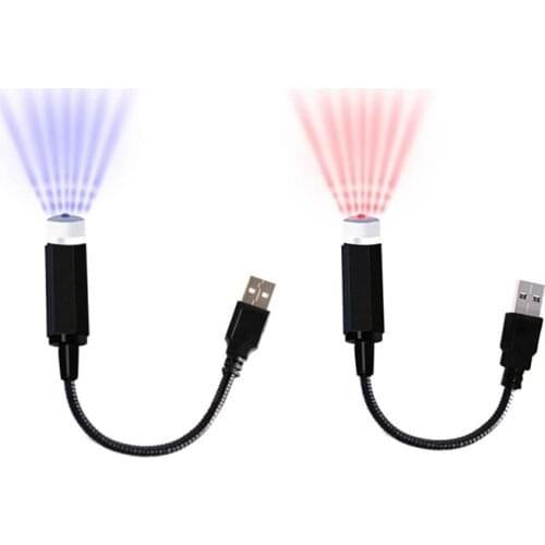2X USB Car Roof Star Projector Light LED Interior Lamp, Romantic Decoration Star Lights (Purple Blue&Red)