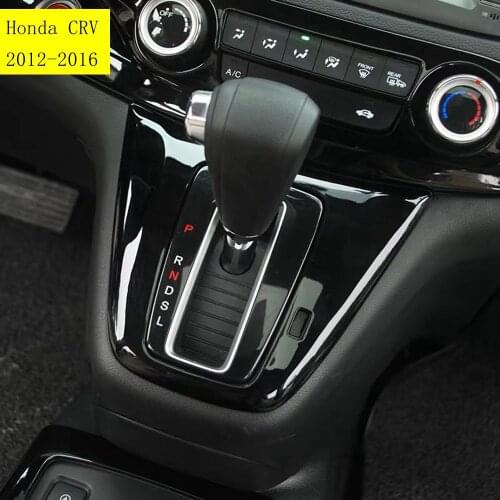 304 Stainless steel Wire black titanium drawing Mirror Gear Shift Panel Trim Frame Cover for Honda CRV 2012 2013 2014 2015 2016