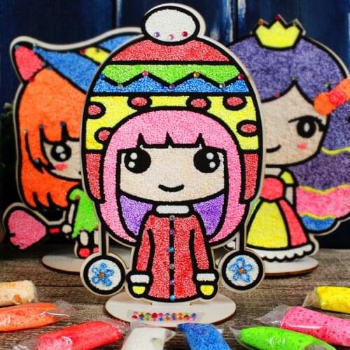 3D Board Snowflake Clay Painting Pearl Clay Drawing Children DIY Handmade Xylograph Picture Girls Kids Handmade Craft Toys