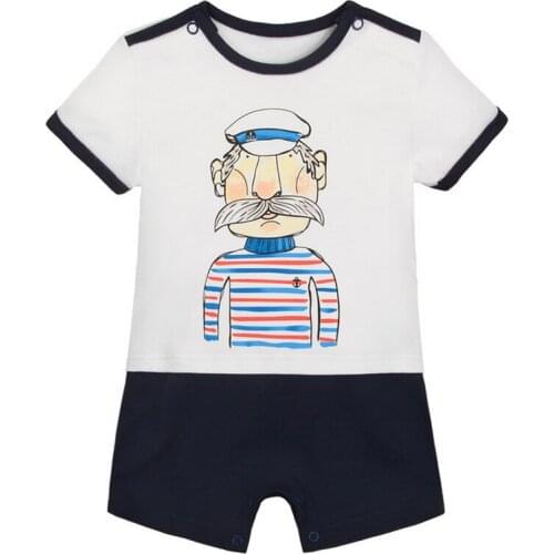 Y453 free shipping Newborns Bodysuits spring new cotton baby clothes summer new flat feet jeans baby conjoined casual clothes