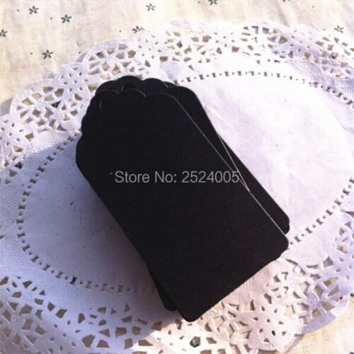 Free shipping in stock 4.5x9cm shape cutting blank tag/350gsm black matt cardboard paper tags/paper card hang label