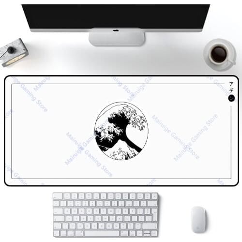 White Large Mouse Pad Great Wave Mini Pc Mouse Mat Desks Big Mousepad Desktop Computer Accessories Carpet Desk Mat Pink