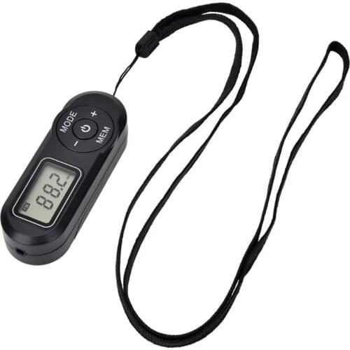 Digital Pocket FM Radio FM:64-108MHz Portable FM Radio Receiver with LCD Display Neck Lanyard 3.5mm Headphone