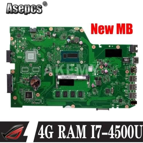 For Asus X751LA X751L X751LD R752LD R752LA R752LN rev2.0 I7-4500U laptop motherboard tested 100% work original mainboard