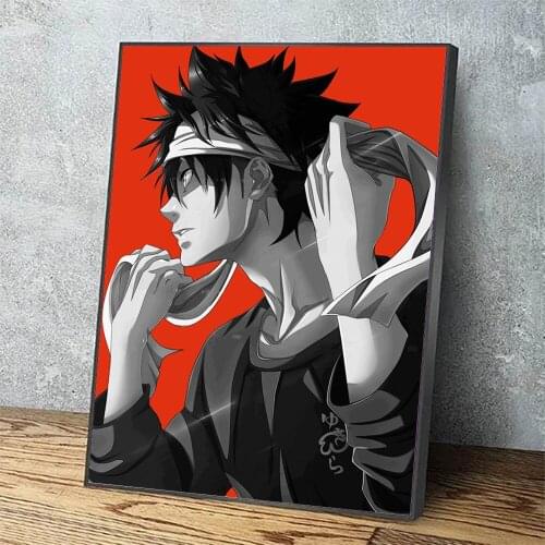 Home Decor Canvas Food Wars Japan Anime Wall Art Cool Boy Red Painting Pictures Printing Modular Artwork Poster For Living Room