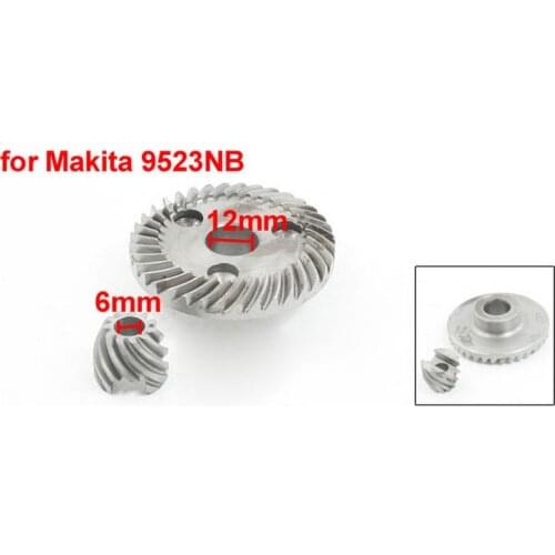 Power Tool Angle Grinder Helical Teeth Bevel Gear Set for Makita 9523NB