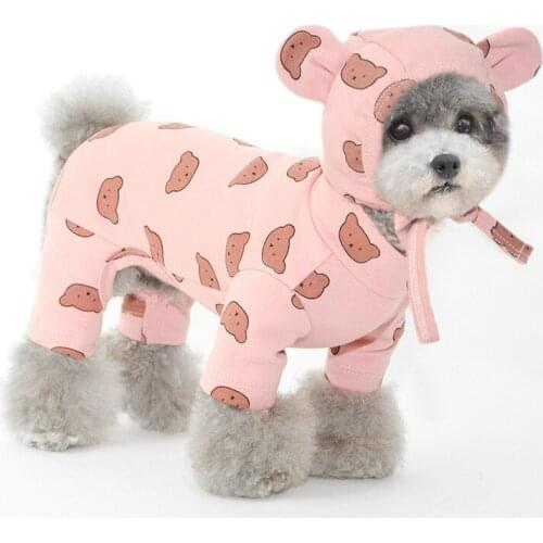 Pet Cotton Jumpsuit Pet Dog Pajamas Jumpsuit Stretchy Doggie Puppy Clothes Outfit Lightweight Cotton