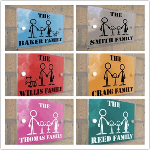 Customized Acrylic House Number Address Street Name Plaques Multiple Colors Designs