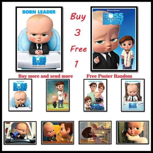 Comedy Animation Boss BABY Coated Paper poster Home Decoration Good Quality Prints White Frameless
