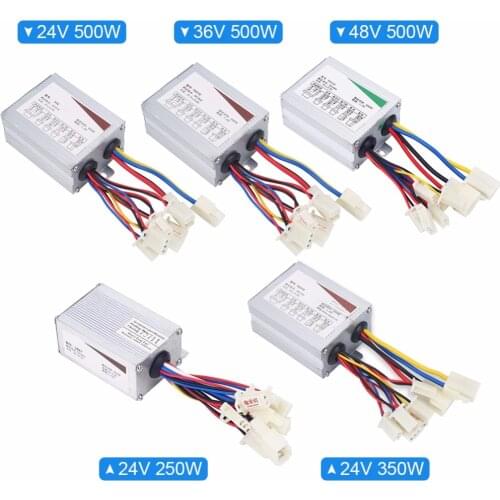 24V/36V/48V 250W/350W/500W Electric Bike DC Brushed Motor Controller Box for Electric Bicycle Scooter Tricycle E-bike Accessory