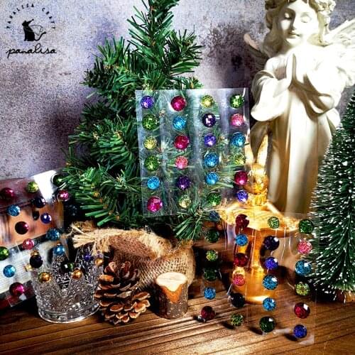 Panalisacraft Colorful Transparent Clear diamond Stone Stickers for Scrapbooking DIY Crafts Card Making Album Embellishment Deco