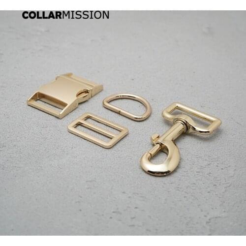 Metal buckle+Tri-Glid+D ring+metal dog clasp/set) Retailing 30mm for DIY pet collar backpack bag high quality DIY accessories