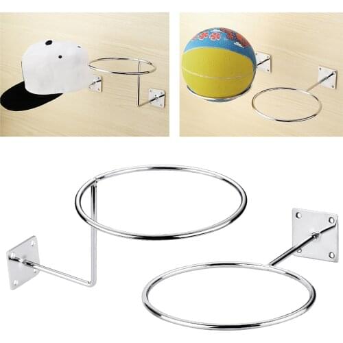 Multiuse Wall Basketball Soccer Football Exercise Sports Ball Holder Stand Display Hat Rack Storage Organizer Bracket