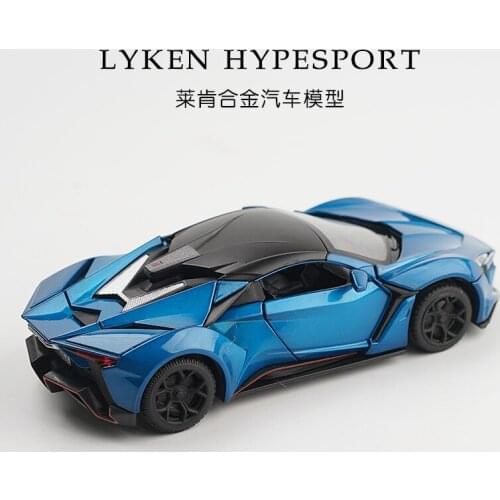 1:32 Simulation Lycan Car Model Alloy Super Sports Car Childrens Toy Car Decoration Metal Racing Pull Back Car Collection Gifts