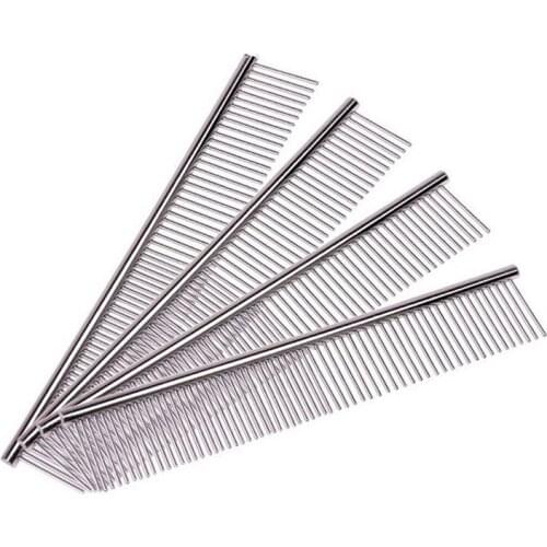 Stainless Steel Dog Combs Pet Supplies Dual Use Cat Dog Grooming Comb Tools For Dogs Cats Bath Clean Brushes Pin