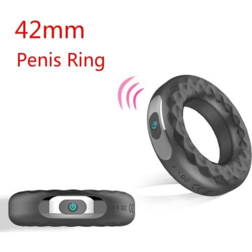 2020 New 10 Frequency Vibrating Silicone Penis Ring Rechargeable Waterproof Cock Ring Vibes for Delayed Ejaculation Fetish BDSM