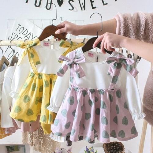 Baby Dress Cute Dot Print Toddler Kids Clothes Party Bow Dresses for Girls Fashion 0-3T Newborn Infant Birthday Princess Dress