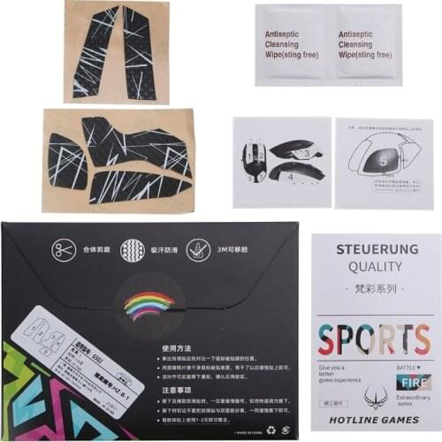 5.12x3.94in Mouse Skin Mouse Anti-slip Tape Mouse Skates Side Stickers for logitech G502 Mouse Moisture Wicking Pre Cut