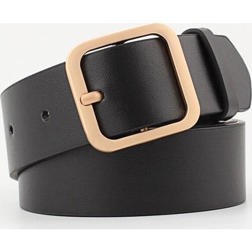 Ke Meiqi Belt Square Buckle Korean Student Fashion Korean Trend Wild Decorative Belt Belt Female Belt Designer Belt