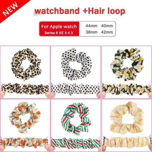 Suitable for Apple Watch Series 6 SE 5 4 3 Band 38mm 40mm 42mm 44mm Iwatch Scrunchie Strap Elastic Wristband Apple Watch Band