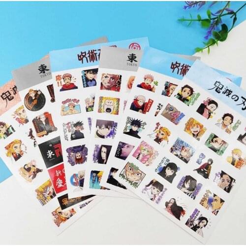 Anime Tokyo Revengers Demon Slayer Stickers Waterproof Graffiti Laptop Luggage Hand Account Decoration Stickers Toys Stationery