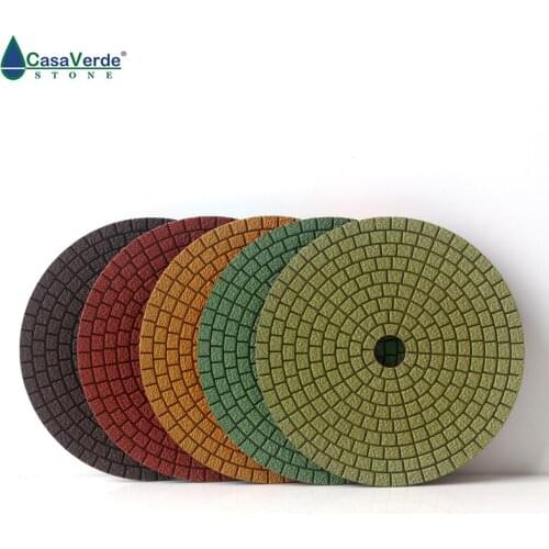 Super quality 100mm ceramic bond 4 inch wet ceramica polishing pads for stone