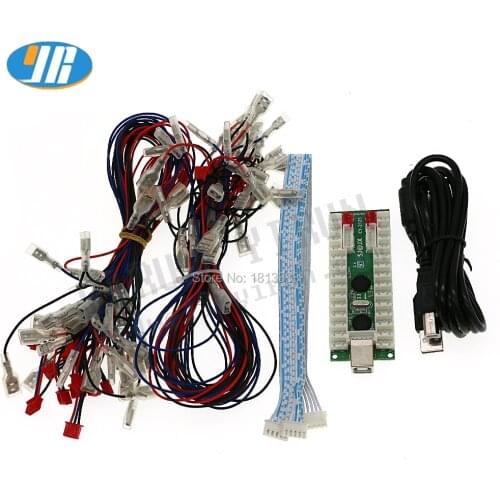 Led Arcade USB Encoder PC Raspberry pi USB Controller Board 2 Players Zero Delay USB Encoder For 32MM 5V Led Lamp Push Button