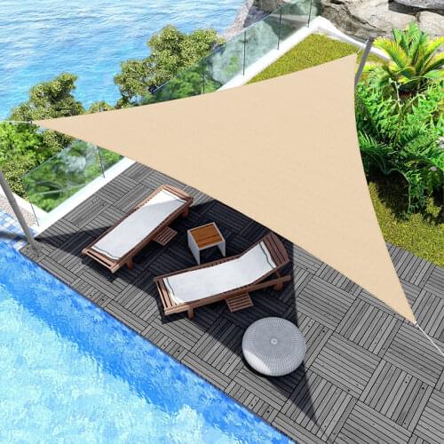 Triangle Sun Shade Sail Awning Outdoor Waterproof Awnings for 98%UV Block Beach Camping Patio Pool Sun Canopy Tent Sun Shelter