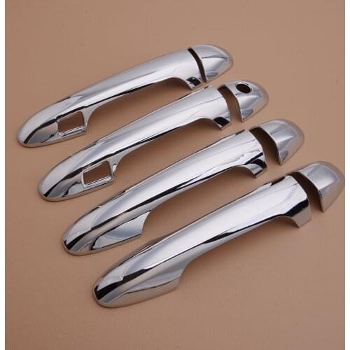 8 Pcs Chrome Door Handle Cover Protector Trim w/ Smart Key fit for Toyota Highlander 2014 2015 2016