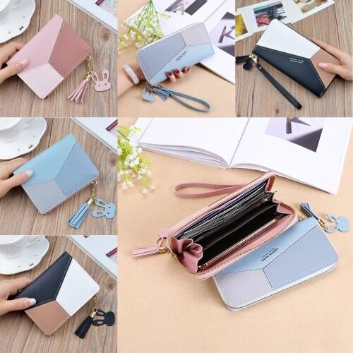 Women Wristlet Wallets Long Purse Ladies Card Phone Holder Clutch Wrist strap