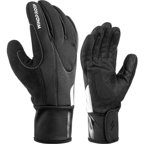 1 Pair Cycling Outdoor Sports Gloves Winter Windproof Windstopers Warm Full Finger Skiing Gloves for Men Women