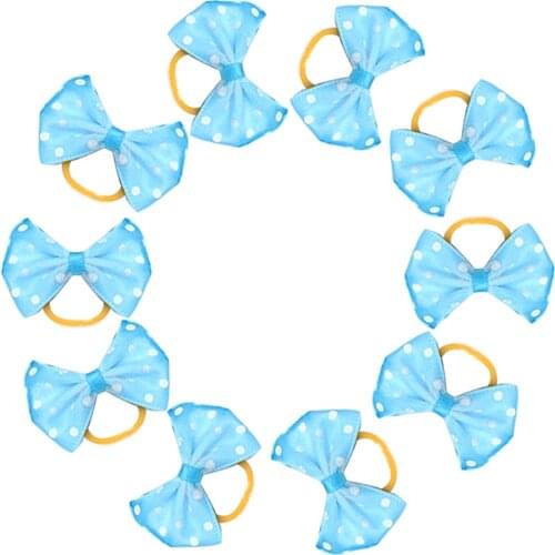 10pcs Small Dogs Bows Hair For Pets Accessories Supplies Grooming Bows accessories Hair Bows With Elastic Rubber Band