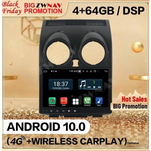 128G Carplay 2 Din For Nissan Qashqai 2008 2009 2010 2011 2012 2013 2014 Android 10 Player Screen Audio Radio GPS Navi Head Unit