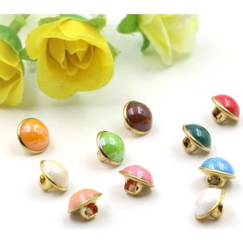 80PCS 10mm Buttons Round Eyeball Sewing Decorative Buttons Copper Shank Noses for dolls and toys Sewing Buttons for Clothing