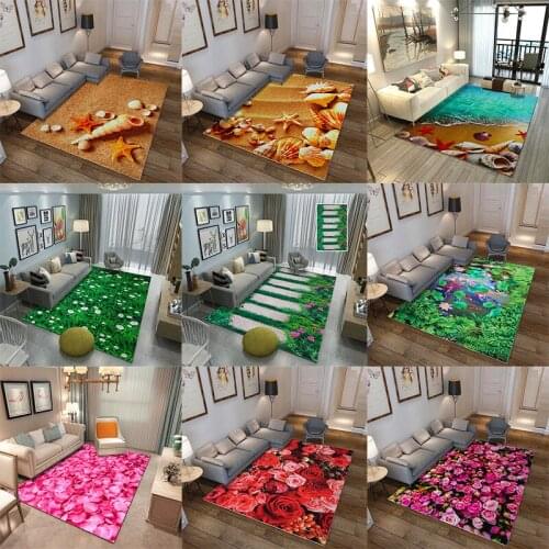 2019 New 3D Printed Hallway Carpet Bedroom Coffee Table Carpets For Living Room Home Area Rugs Kitchen Bathroom Antiskid Mats