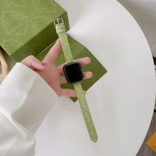 38mm 42mm For Apple Watch Strap 6se5 Slimmer Wristband Loop for iwatch Avocado Green Band Seriers 4 3 2 1 44mm 40mm Accessoires