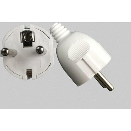 EU Plug AC Power Adapter Socket 16A 250V Connector Cable Electrical Plug White Male Converter Adaptor Detachable Plug