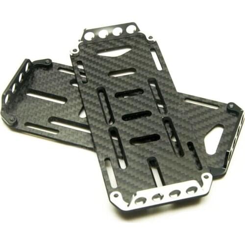 Free Shipping Battery Fixing Board Mounting Plate For Axial SCX10 RC Simulation Crawler Car Carbon Fiber Plate 62*153mm Spare Pa