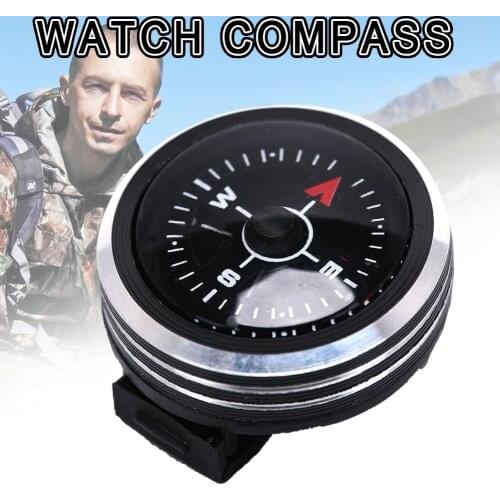 Wristband Compasses Portable Detachable Watch Band Navigation Wrist for Camping Outdoor BHD2