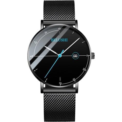Men Watches Luxury 2021 New Mens Watch Business Casual Quartz Watch Waterproof Leather Net with Fashion Watch Men Reloj Gifts