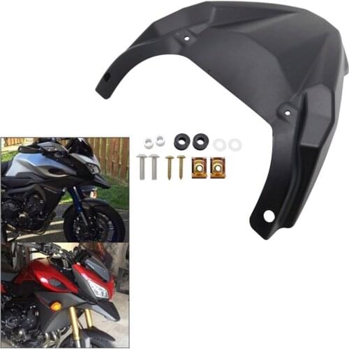Black Front Wheel Fender Beak Nose Cone Extension Cover Extender Cowl For Yamaha MT-09 MT09 Tracer FJ-09 2015 2016 2017
