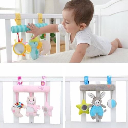 Baby Mobile Crib Rattles Toys Infant Hanging Bed Stroller Accessories Newborn Cartoon Plush Toys for Baby Boys Girls 0-12 Months