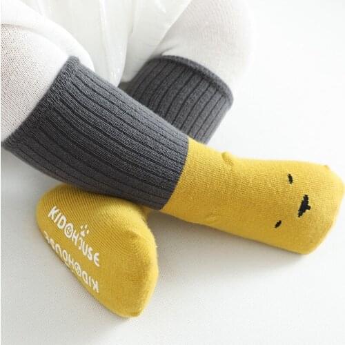 Baby Cotton Knee High Anti Slip Socks Autumn Winter Kids Toddler Newborn Infant Boys Girls Animal print Fox Non Slip Long Sock