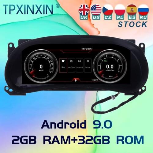 For Jeep Wrangler 2010-2017 Android 9 Car Ditigal Cluster LCD Dashboard Instrument Panel Multifunctional Multimedia Player