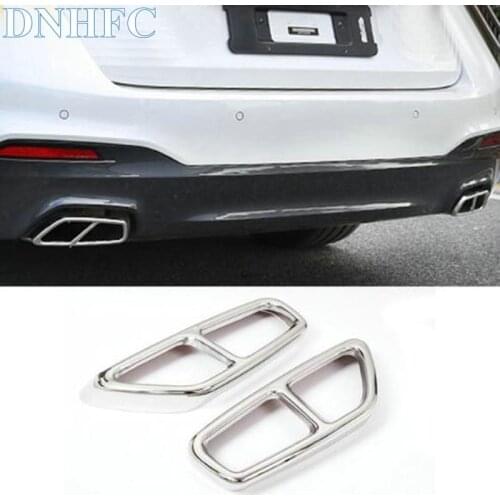 DNHFC Stainless steel Exhause air filter 2 to 4 Cover Car Accessories For BMW G30 G32 G31 630i 640i 530i GT 2018