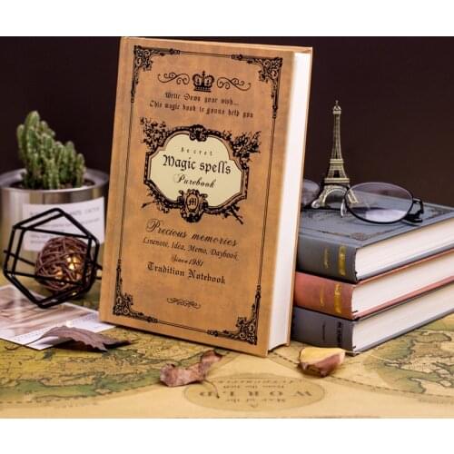 European Retro Thick Magic Journal Notebook Creative A5 Thick Diary Book Classical Gifts for Students Time Management Planner