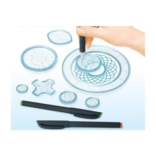 Garland Magic Set Diy Early Education Painting Tools Gear Drawing Template Ruler Paint Learning Plastic Board Unisex 2021
