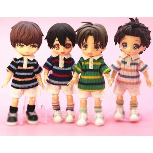 OB11 Classic Polo Shirt Short Sleeve Golf Sports Doll Dress Suit 3 GSC Plain Body doll clothes suit doll accessories